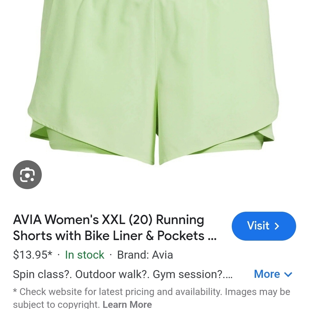 Avia Women's Mint Green Athletic Shorts